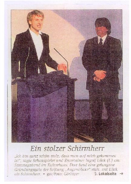 Ein stolzer Schirmherr
