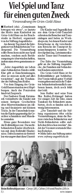 Spiel und Tanz für einen guten Zweck