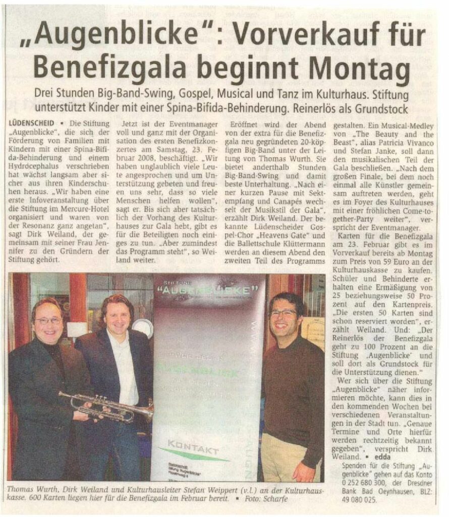 Vorverkauf für Benefizgala