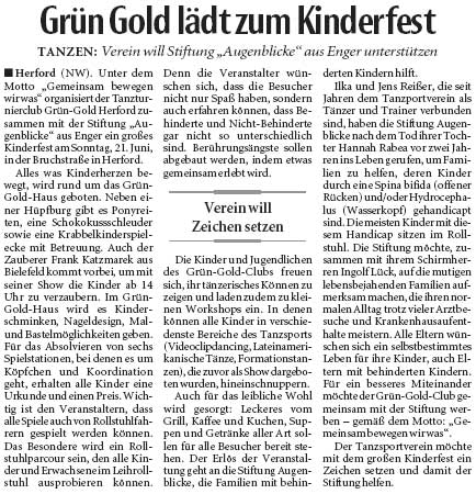 Kinderfest zu Gunsten unserer Stiftung Augenblicke
